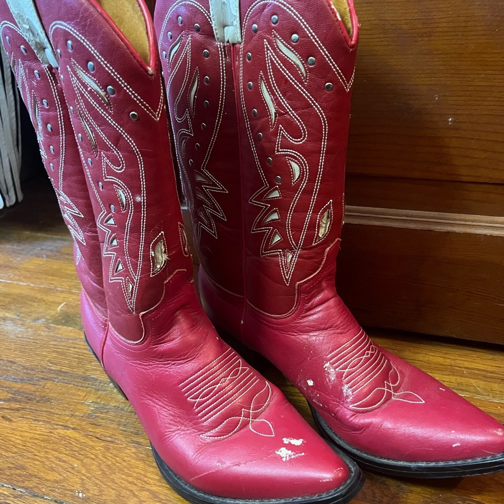 Frye Red Western Cowboy Boots